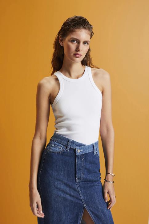 bakas baltas moterys Esprit briaunotas bako viršus 4D6F281