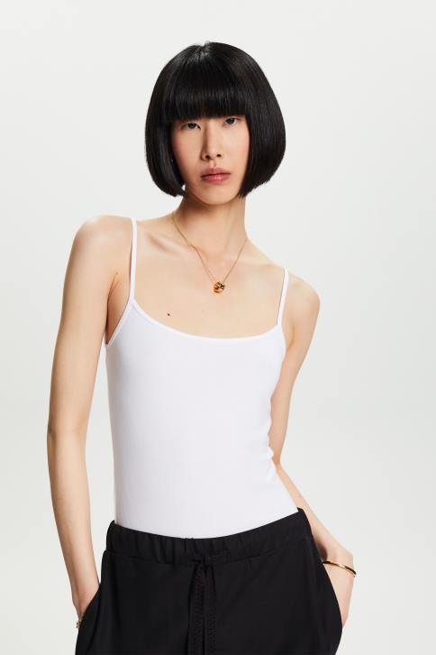 bakas baltas moterys Esprit spagečių dirželio viršutinė dalis 4D6F36