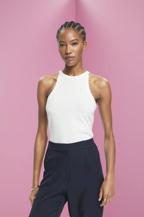 bakas beveik baltas moterys Esprit trikotažinis tankas 4D6F241