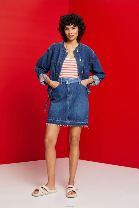 bakas pastelinė rožinė moterys Esprit dryžuotas briaunotas viršus 4D6F103