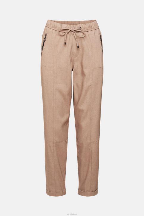 bėgikai taupe moterys Esprit jogger stiliaus kelnes 4D6F445