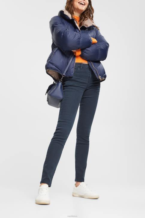 džinsinio audinio benzininis mėlynas moterys Esprit vidutinio aukščio, ploni, tamprūs džinsai 4D6F565