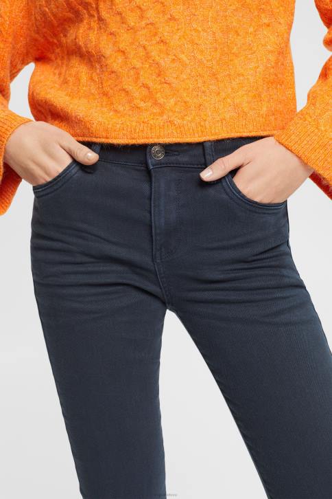 džinsinio audinio benzininis mėlynas moterys Esprit vidutinio aukščio, ploni, tamprūs džinsai 4D6F565