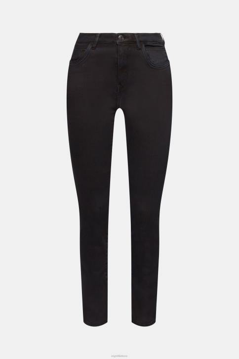 džinsinio audinio juodas moterys Esprit vidutinio aukščio, ploni, tamprūs džinsai 4D6F564