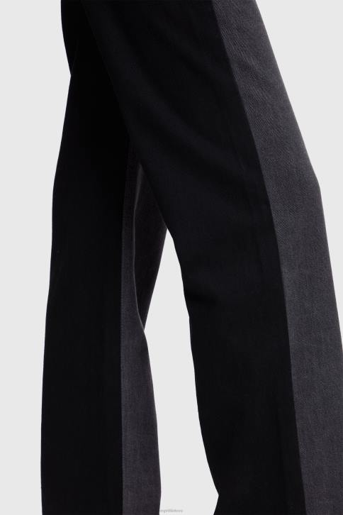 džinsinio audinio juodas vidutinis skalbimas moterys Esprit 90-ųjų aukštų tiesių kojų džinsai 4D6F365