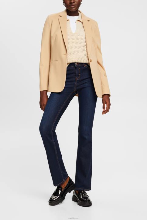 džinsinio audinio mėlynas tamsus plovimas moterys Esprit aukšti siauri džinsai 4D6F338