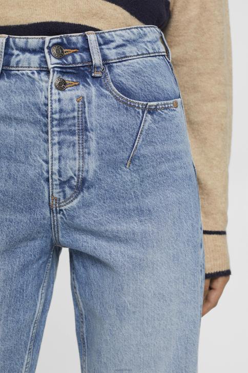 džinsinio audinio mėlynos šviesos plovimas moterys Esprit aukštaūgiai nuliūdę tėtis tinkami džinsai 4D6F255