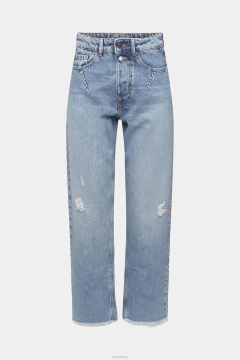 džinsinio audinio mėlynos šviesos plovimas moterys Esprit aukštaūgiai nuliūdę tėtis tinkami džinsai 4D6F255