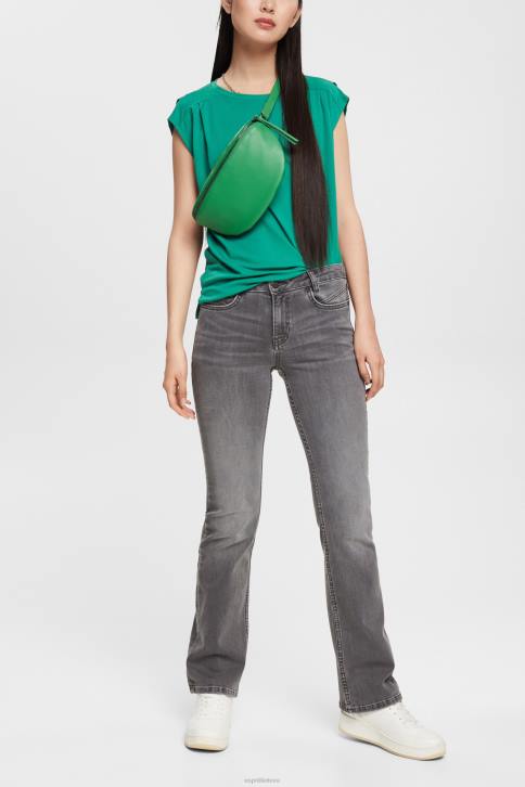 džinsinio audinio pilkas vidutinis skalbimas moterys Esprit „Bootcut“ tamprūs džinsai 4D6F551