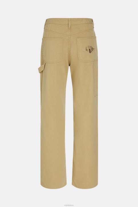 džinsinio audinio smėlio spalvos moterys ESPRIT x Rest & Recreation kapsulines džinsines krovinines kelnes 4D6F476