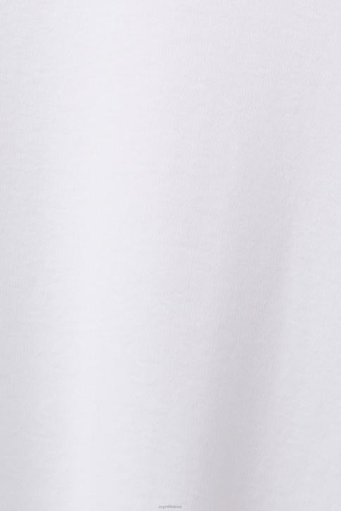 ilga rankovė baltas moterys Esprit kelnaitės ilgomis rankovėmis su iškirptu kaklu 4D6F32