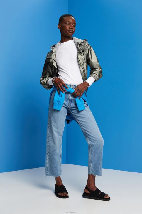 ilga rankovė baltas moterys Esprit valtelės kaklo viršus ilgomis rankovėmis 4D6F369