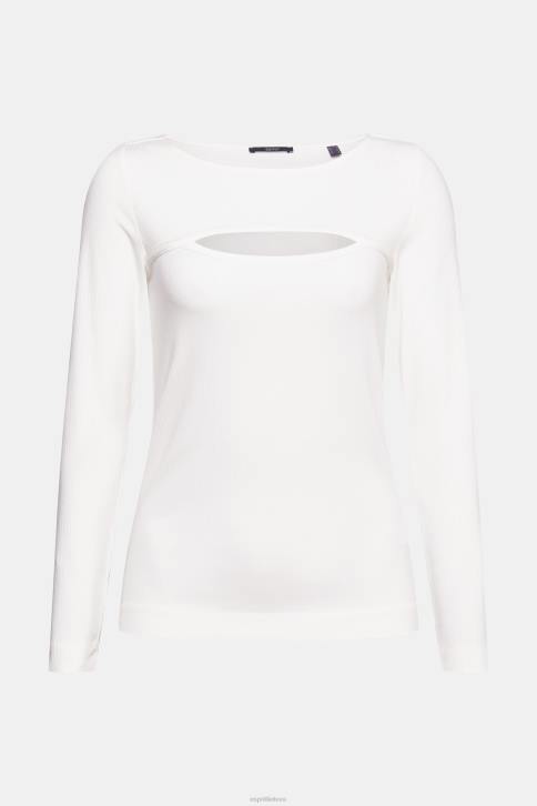 ilga rankovė beveik baltas moterys Esprit iškirptas viršus 4D6F531