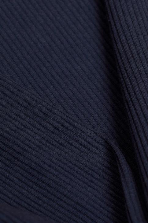 ilga rankovė karinis jūrų laivynas moterys Esprit rievėtas viršus ilgomis rankovėmis 4D6F90