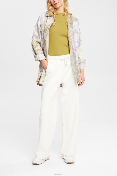 kelnes ir kelnes beveik baltas moterys Esprit plačios sportinės kelnės 4D6F527