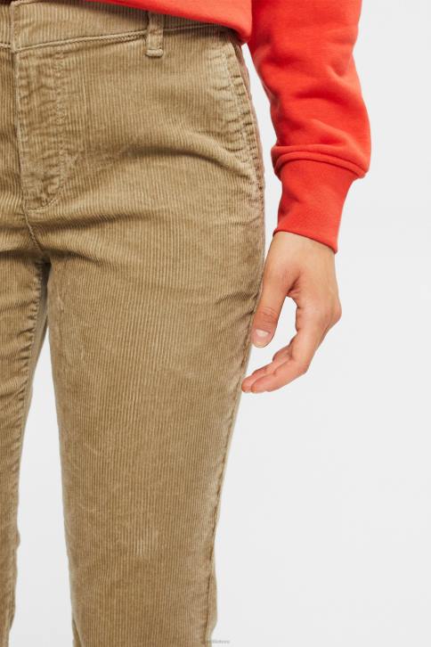 kelnes ir kelnes blyški chaki moterys Esprit virvelinės kelnės 4D6F346