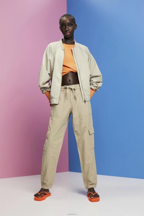 kelnes ir kelnes dulkėta žalia moterys Esprit mišraus audinio krovininės kelnės su tencel 4D6F265