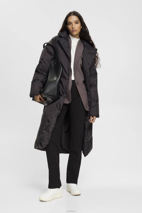 kelnes ir kelnes juodas moterys Esprit kelnės su skeltu krašteliu su užtrauktuku 4D6F248