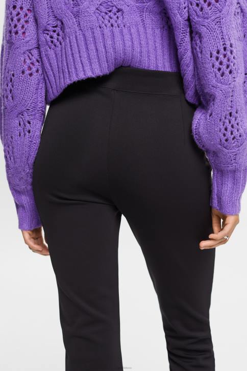 kelnes ir kelnes juodas moterys Esprit spardyti platėjančias kelnes 4D6F440