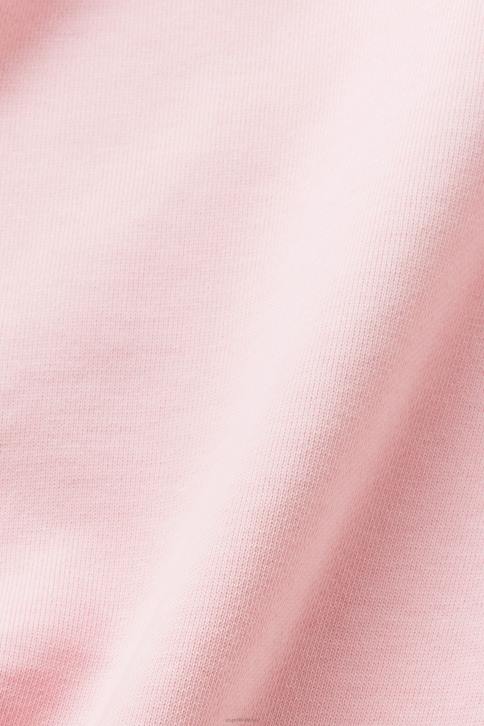 kelnes ir kelnes pastelinė rožinė moterys Esprit sportinio kostiumo kelnaitės su logotipu, ekologiška medvilnė 4D6F6