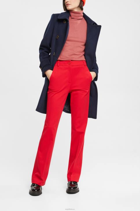 kelnes ir kelnes tamsiai raudona moterys Esprit tamprios aukštakulnės kelnės 4D6F336