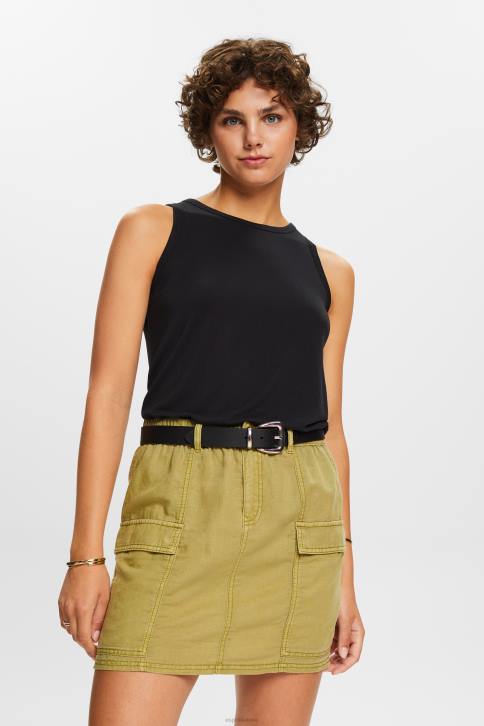 liemenė juodas moterys Esprit viskozės liemenės viršus 4D6F260