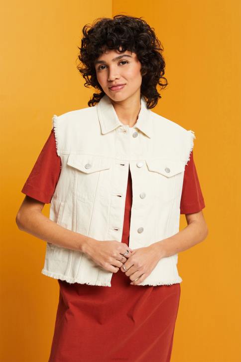 liemenė ledas moterys Esprit nutrinta džinsinė liemenė 4D6F62