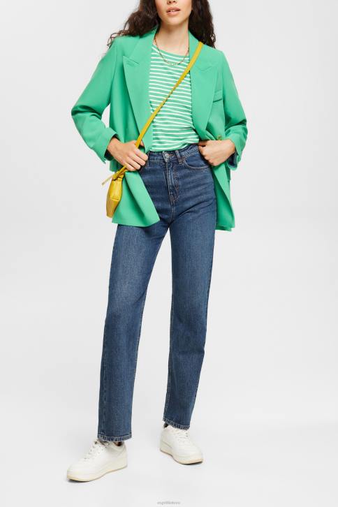 marškinėliai žalias moterys Esprit dryžuoti marškinėliai 4D6F373