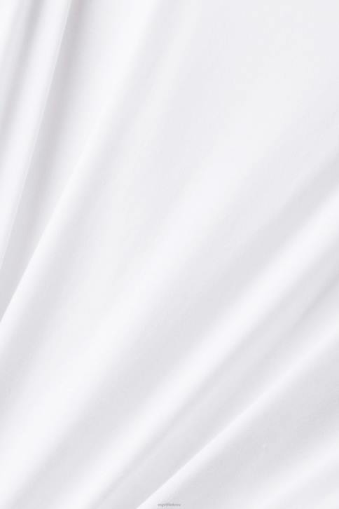 marškinėliai baltas moterys Esprit marškinėliai su raštu ant krūtinės 4D6F316