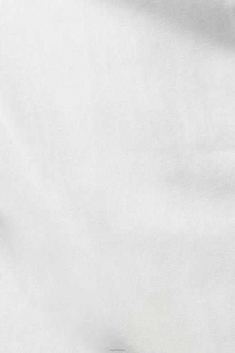marškinėliai beveik baltas moterys Esprit blizgučiais aplikuoti marškinėliai, tencel 4D6F399
