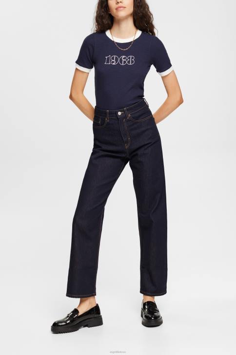 marškinėliai karinis jūrų laivynas moterys Esprit marginti marškinėliai 4D6F543