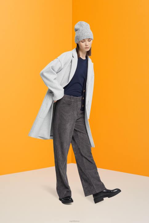 marškinėliai karinis jūrų laivynas moterys Esprit medvilniniai marškinėliai su įtemptu kaklu 4D6F459