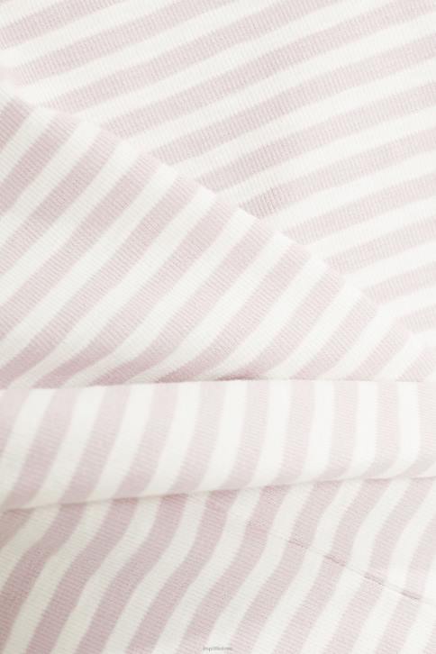 marškinėliai levandos moterys Esprit marškinėliai su dryžuotu logotipu 4D6F538