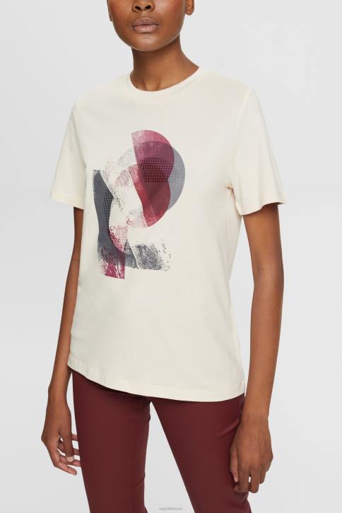 marškinėliai nuogas moterys Esprit marškinėliai su logotipu, tencel mišinys 4D6F441