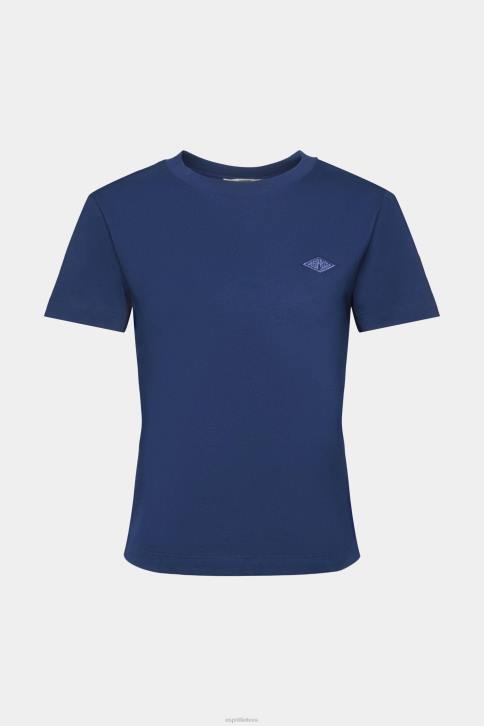 marškinėliai rašalas moterys Esprit medvilniniai marškinėliai su išsiuvinėtu logotipu 4D6F150