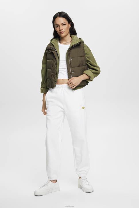 megztiniai ir gobtuvai alyvuogių moterys Esprit Sutrumpintas gobtuvas su užtrauktuku su logotipo atspaudu nugaroje 4D6F164