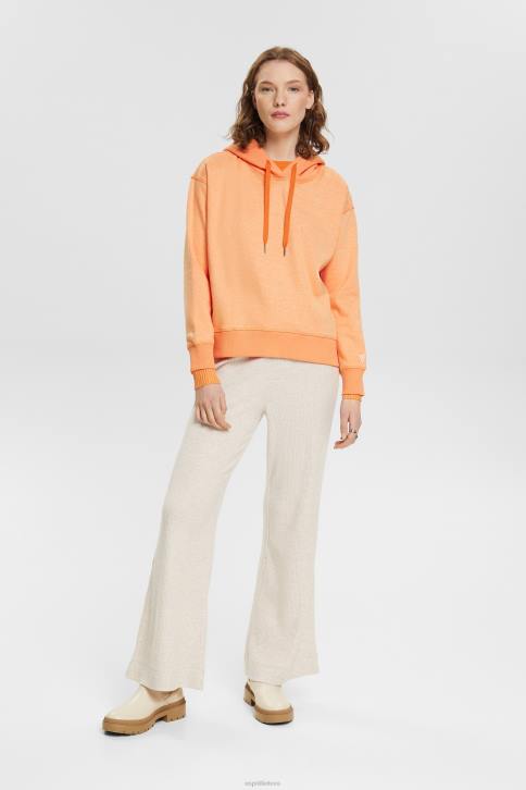 megztiniai ir gobtuvai aukso oranžinė moterys Esprit megztinis su širdele 4D6F353