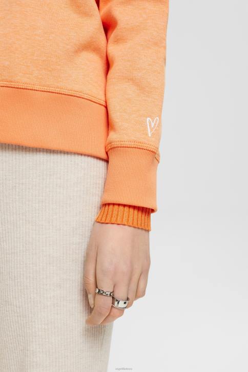 megztiniai ir gobtuvai aukso oranžinė moterys Esprit megztinis su širdele 4D6F353