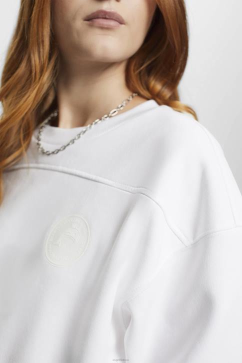 megztiniai ir gobtuvai baltas moterys Esprit apkarpytas megztinis 4D6F153