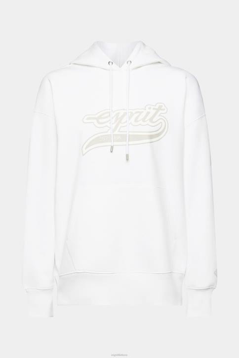 megztiniai ir gobtuvai baltas moterys Esprit logotipu margintas gobtuvas 4D6F168