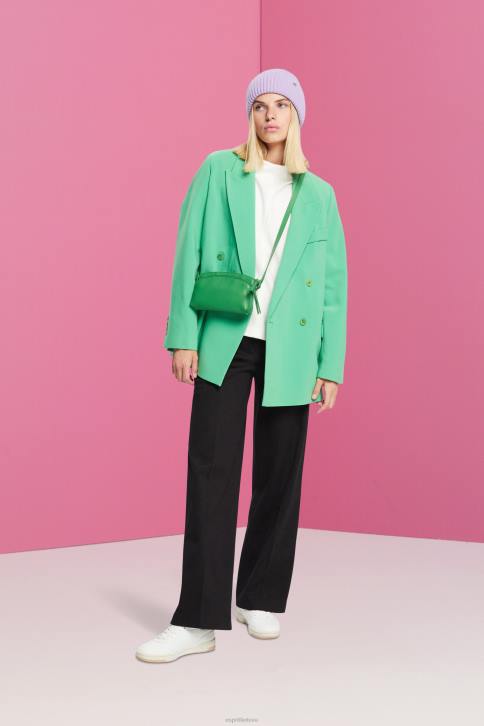 megztiniai ir gobtuvai beveik baltas moterys Esprit megztinis su stovenčia apykakle, medvilnės mišinio 4D6F446