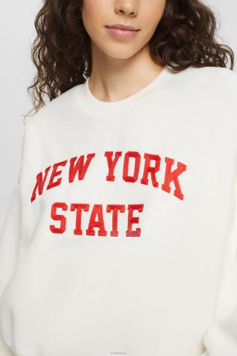 megztiniai ir gobtuvai beveik baltas moterys Esprit teddy borg megztinis koleginis megztinis 4D6F324