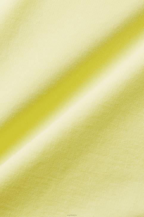 megztiniai ir gobtuvai geltona moterys Esprit sutrumpinto mazgo detalių megztinis 4D6F219