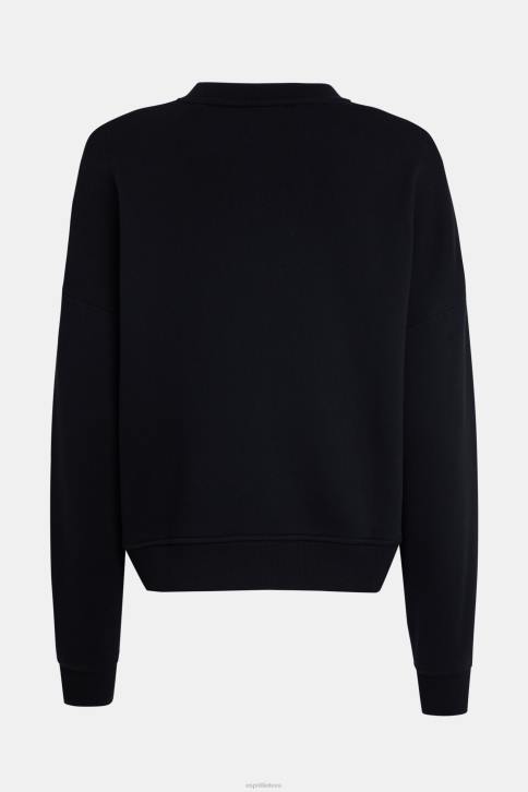 megztiniai ir gobtuvai juodas moterys Esprit Megztinis su logotipu 4D6F463