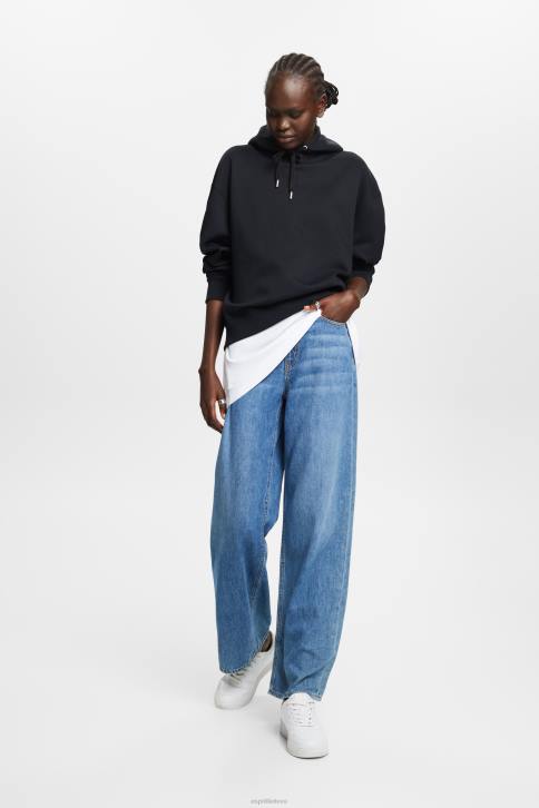 megztiniai ir gobtuvai juodas moterys Esprit perdirbtas: per didelis gobtuvas 4D6F29