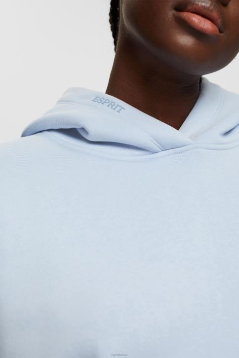 megztiniai ir gobtuvai pastelinė mėlyna moterys Esprit džemperis su kengūros kišene 4D6F351