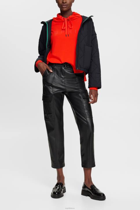 megztiniai ir gobtuvai raudona moterys Esprit logotipu margintas gobtuvas 4D6F559