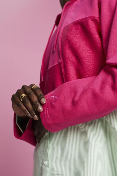 megztiniai ir gobtuvai rožinė fuksija moterys Esprit sutrumpintas kratinys džemperis 4D6F290