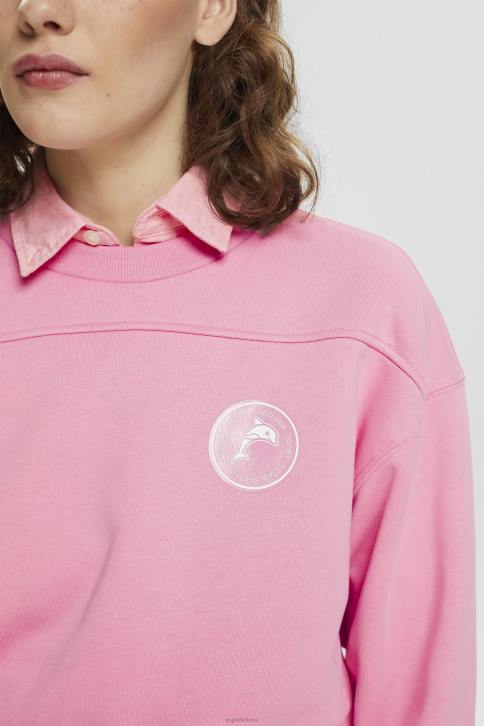 megztiniai ir gobtuvai rožinis moterys Esprit apkarpytas megztinis 4D6F157