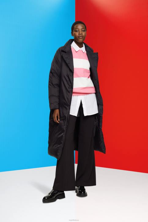 megztiniai ir gobtuvai rožinis moterys Esprit dryžuotas megztinis 4D6F402